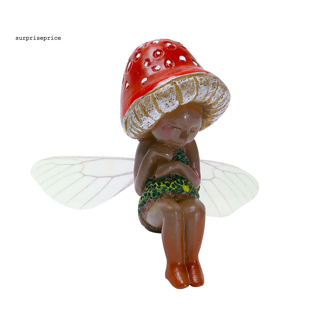 Spa Kích Thước Mini Điêu Khắc Phong Cảnh Thần Tiên Ngủ Elf Điêu Khắc Mắt Trang Trí