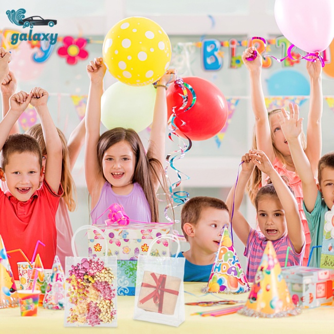 Galaxy Set 10 Túi Tote Trong Suốt Có Tay Cầm Tái Sử Dụng Kích Thước 23x17x7cm