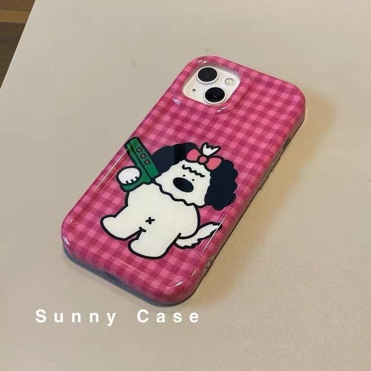 ✅Ốp Điện Thoại Túi Khí Mềm Hình Cún / Sọc Caro / Cún Con Dễ Thương Cho 8ppro12147 xrpromax / Ins13 xs / 11 T3F0