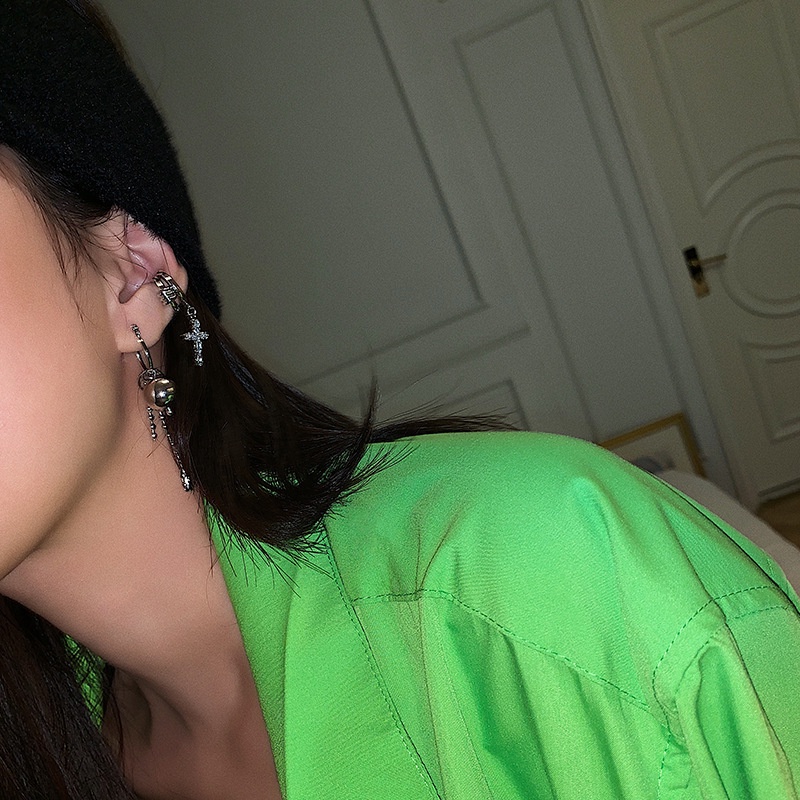 Khuyên Kẹp Vành Tai Cao Cấp Thời Trang hip hop Hàn Quốc Không Cần Lỗ Tai Cho Nữ