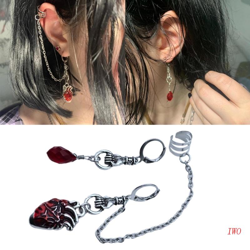 Đôi Bông Tai Hình Trái Tim Thời Trang Vintage Dành Cho Nữ