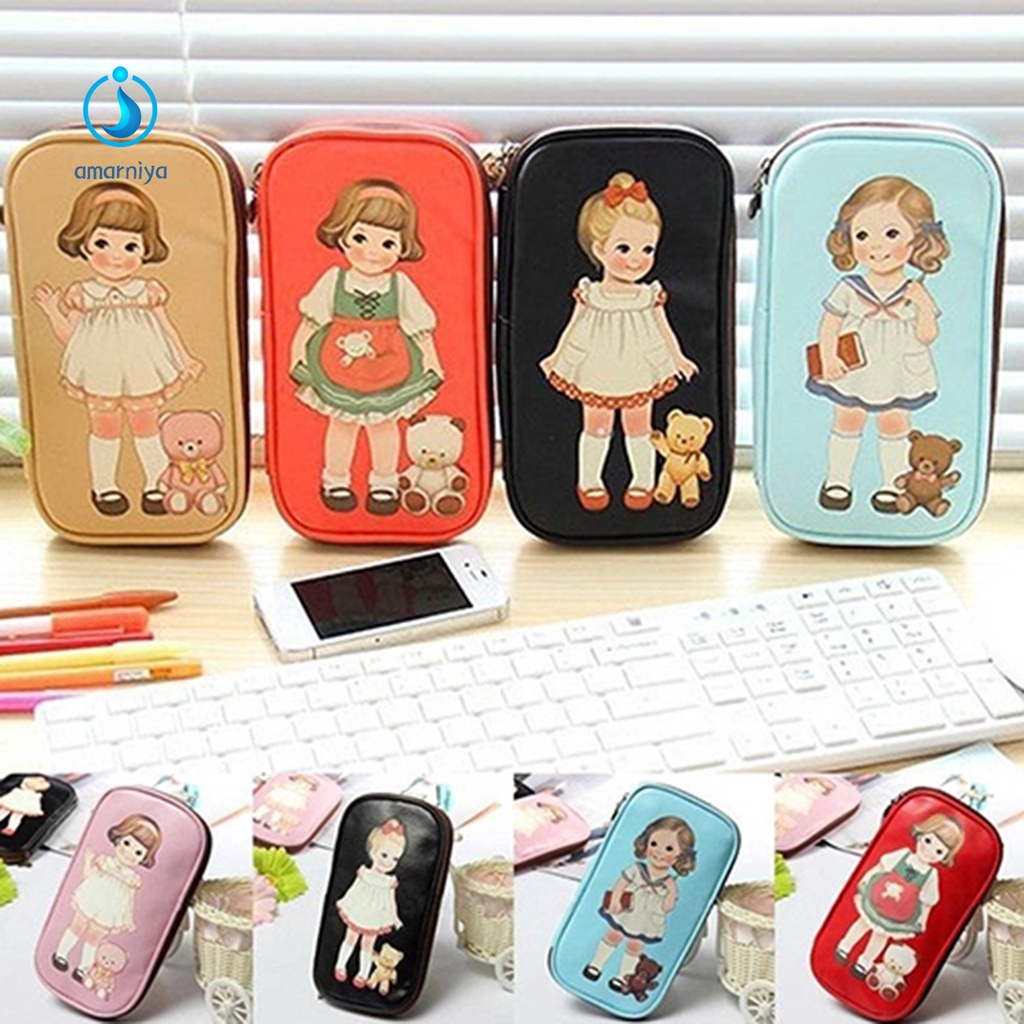 Túi Đựng Đồ Trang Điểm Đa Năng In Họa Tiết Hoạt Hình Dễ Thương Cho Nữ