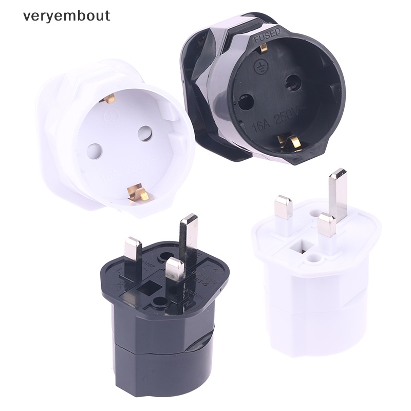 Ổ Cắm Điện Chuyển Đổi 2 Chấu EU Sang UK Chuyên Dụng