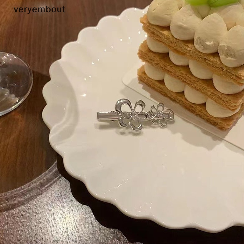 Kẹp Tóc Kim Loại Hình Hoa Đính Đá Thời Trang Cho Nữ Y2K