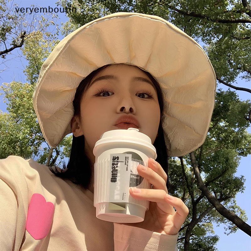 Mũ Chống Nắng Hai Mặt Hở Chóp Có Thể Gập Lại Hình Vỏ Sò Thời Trang Đi Biển Cho Nữ n