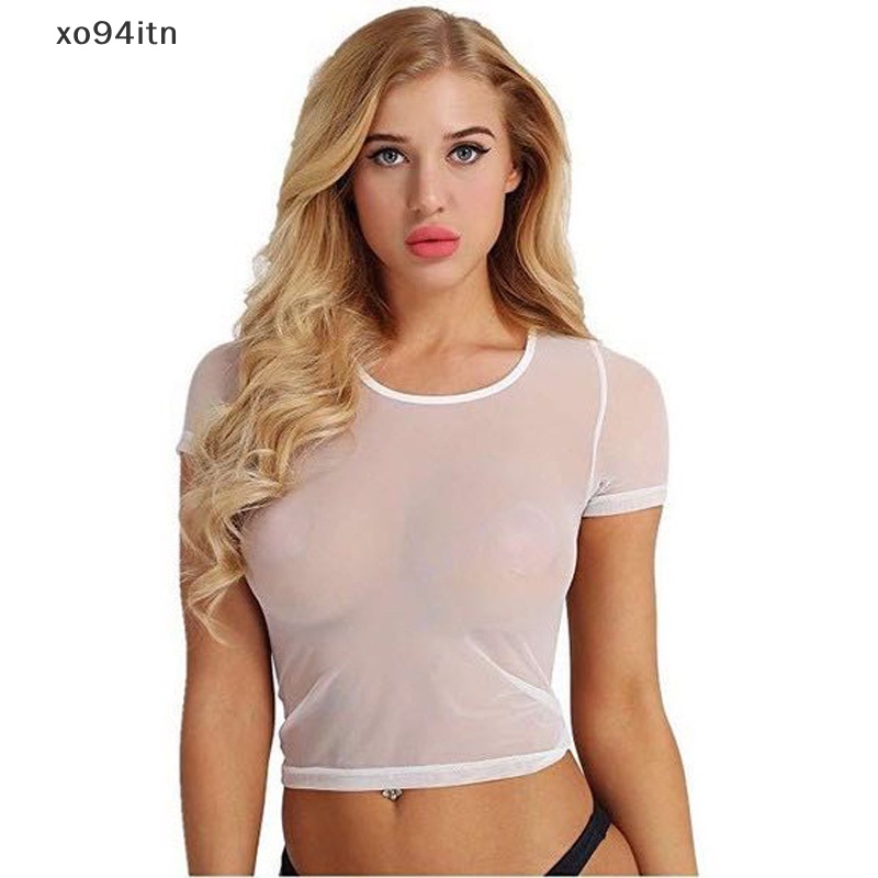 Áo Thun Lưới Tay Ngắn Dáng Ôm Thời Trang Mùa Hè Cho Nữ