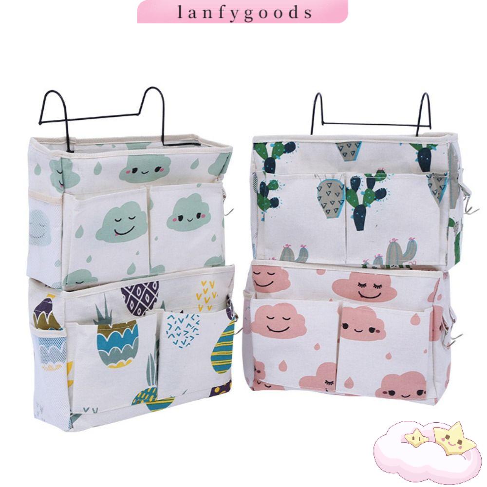 Giá Đỡ Túi Đựng Đồ Dùng Gắn Cạnh Giường Bằng Vải Canvas Tiện Dụng