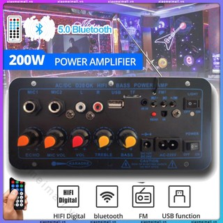  Bảng Mạch Khuếch Đại Âm Thanh Nổi Bluetooth Kỹ Thuật Số 200W Ac 220V 12V 24V Loa Siêu Trầm Micro Kép Bộ Khuếch Đại Karaoke Cho Loa 8-12 Inch 123  Xiaomeimall  