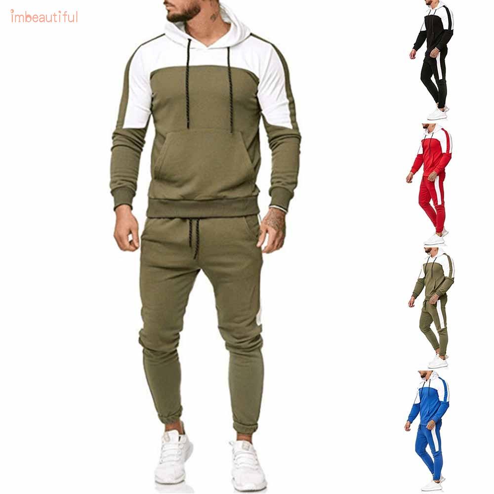 Men’s Sweatsuit Casual Hooded Jogging Large Size Muscle Pentecost Soft