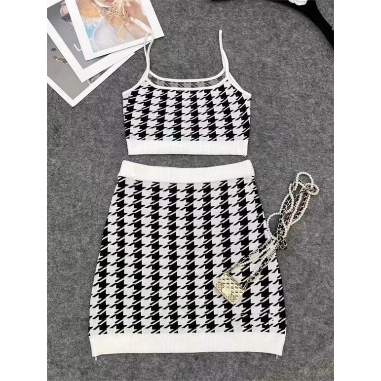 Chân Váy Chữ A Lưng Cao Họa Tiết Kẻ Sọc Thời Trang Mùa Hè 2023 Quyến Rũ Cho Nữ