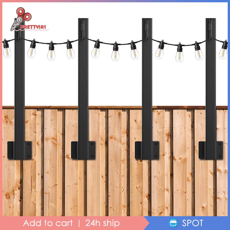 1 [Prettyia1] Set 4 Giá Đỡ Đèn Sân Vườn / Tiệc Cưới Bằng Kim Loại