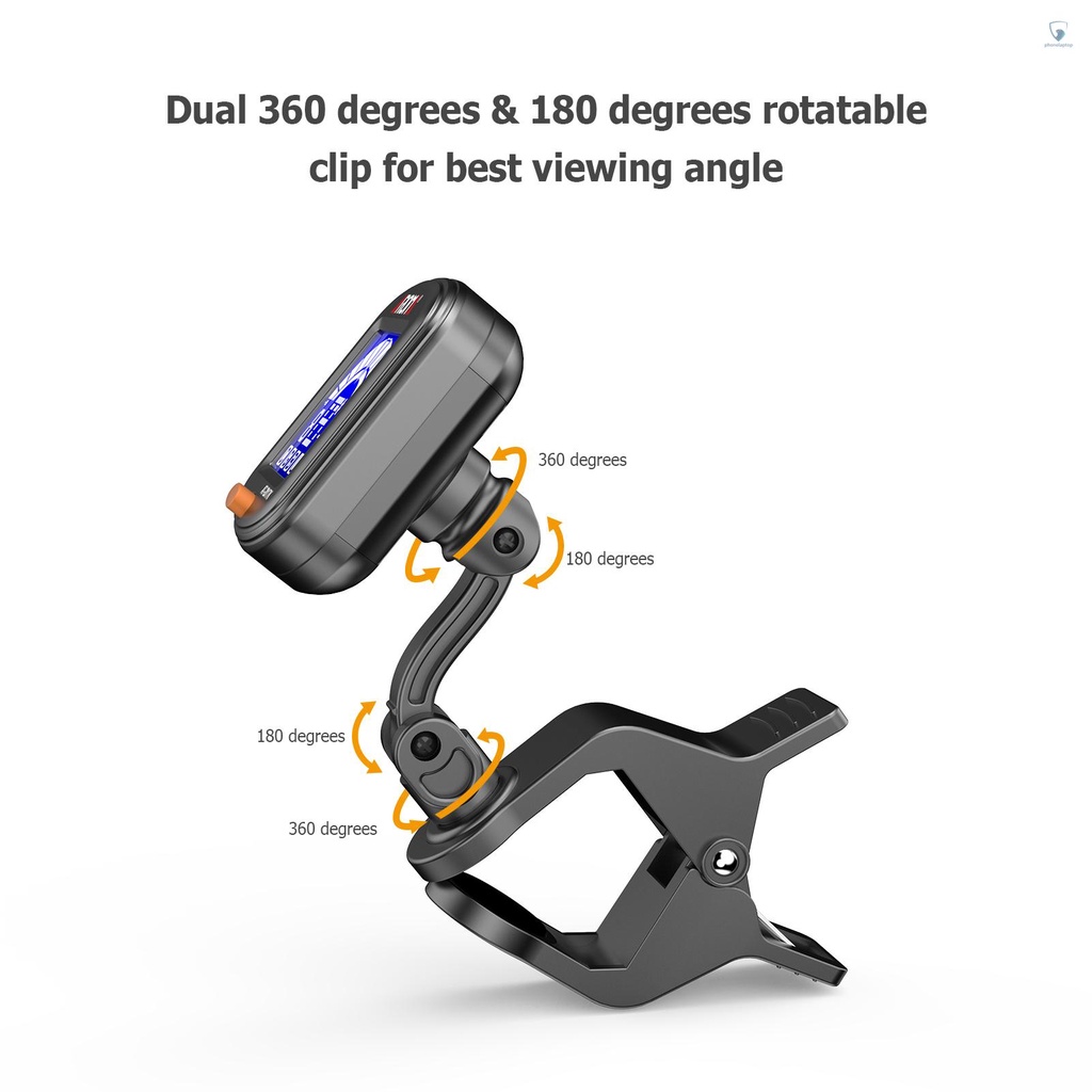 Kẹp Chỉnh Tông Kỹ Thuật Số Mini Đa Năng Có Màn Hình LCD Cho Ghi Ta Bass Ukulele Kalimba