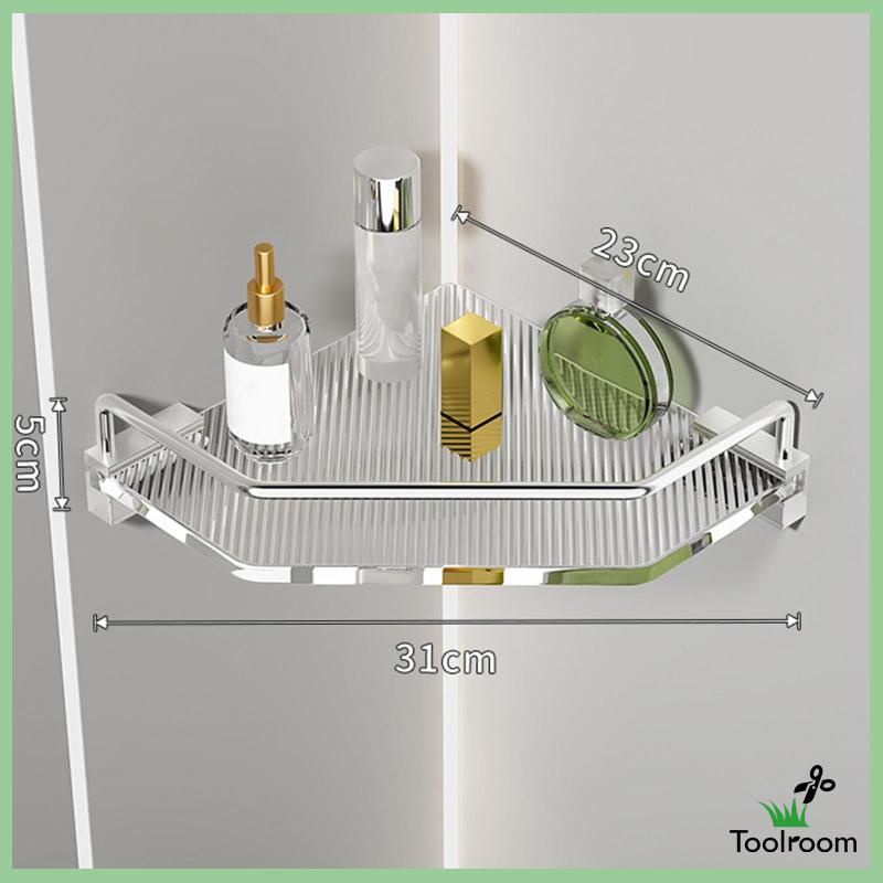 Kệ Đựng Đồ Dùng Gắn Góc Tường Nhà Tắm Chống Gỉ Tiện Dụng