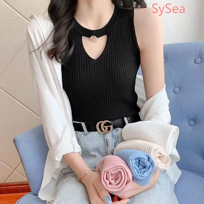 Áo Dệt Kim Hai Dây Thời Trang Mùa Hè Cho Nữ