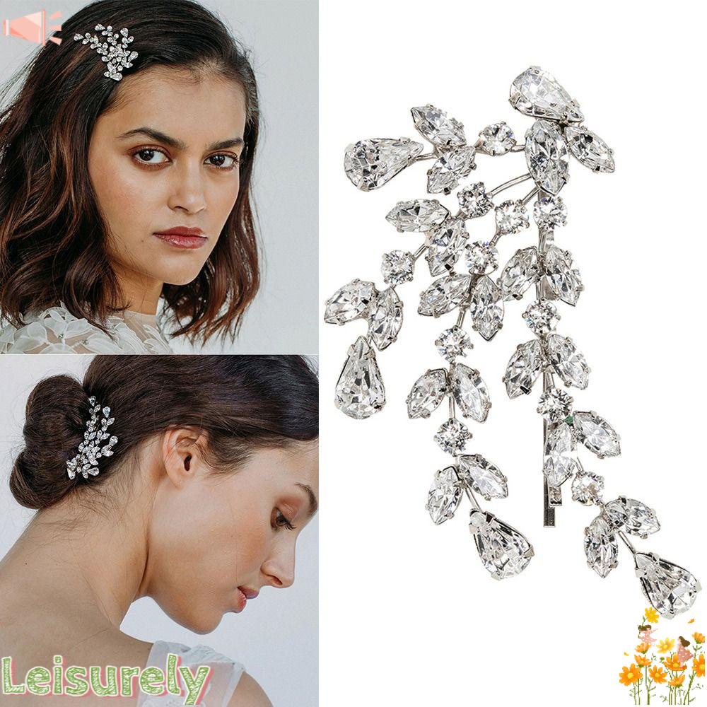 Kẹp Tóc Đính Đá Lấp Lánh Thời Trang Cho Cô Dâu