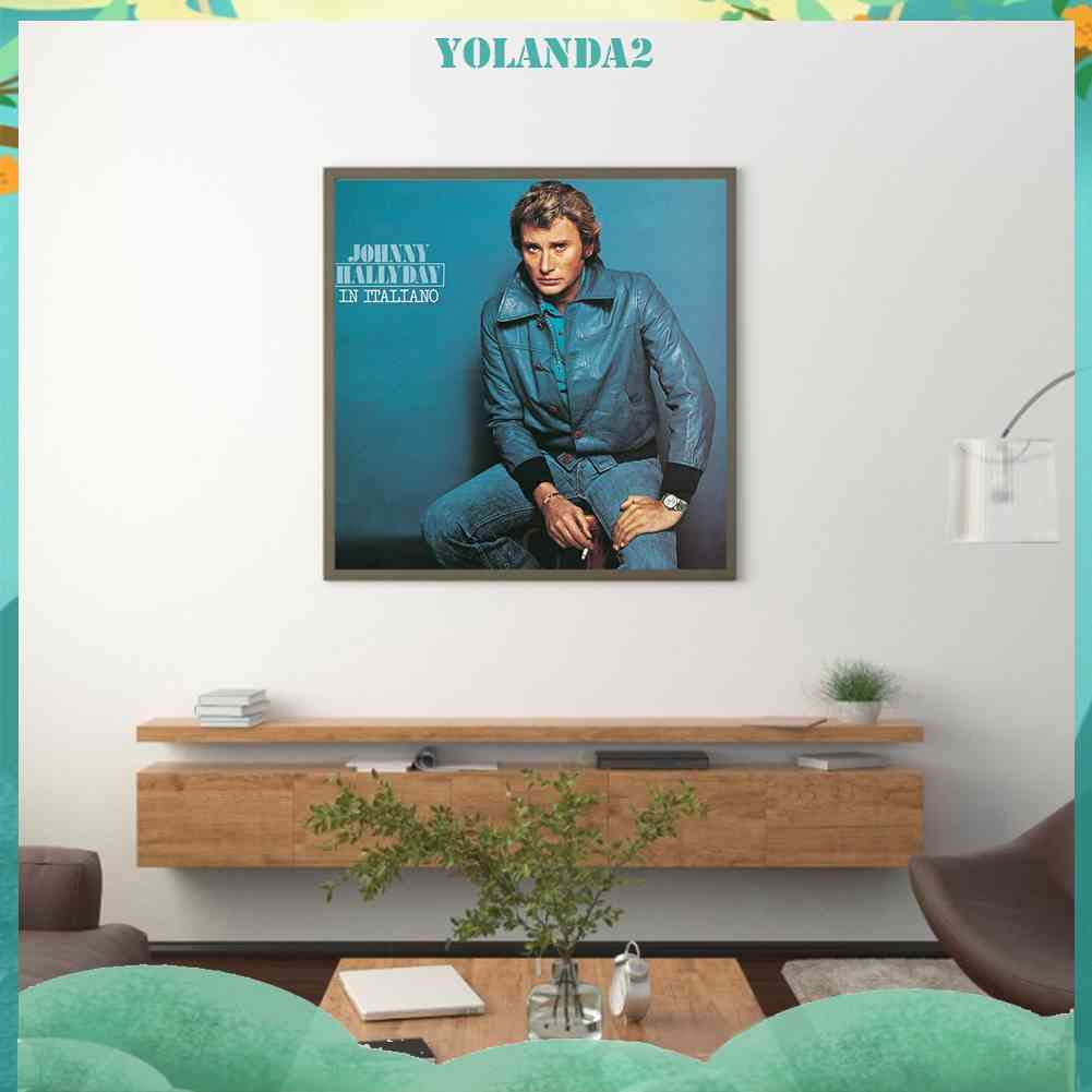 Tranh Đính Đá Kim Cương Toàn Bộ 5D DIY Hình Johnny Hallyday