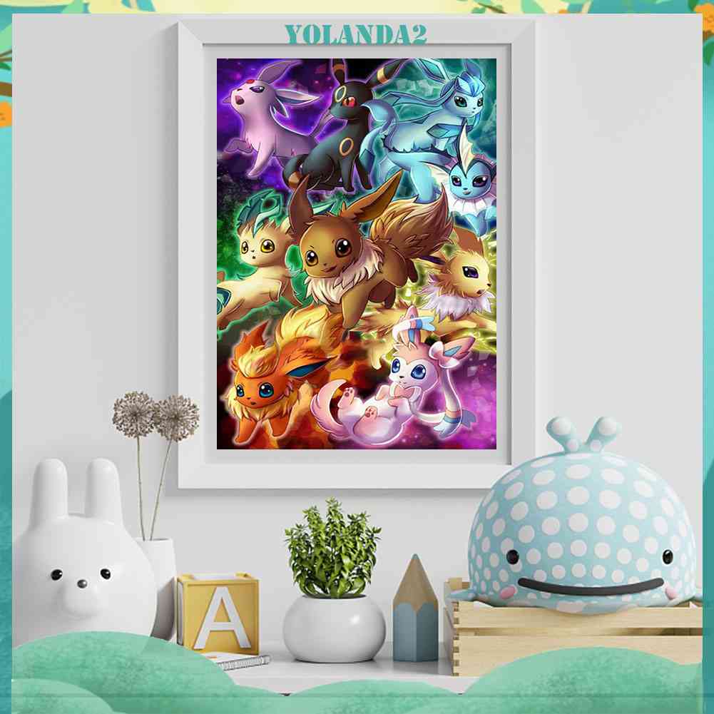 Bộ Tranh Đính Đá 5D Họa Tiết Hoạt Hình Dễ Thương Độc Đáo DIY Dùng Trang Trí Nhà Cửa