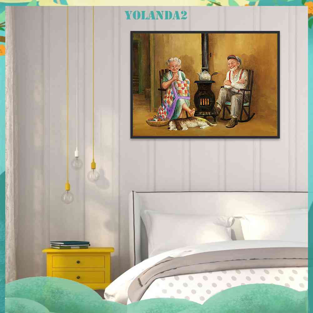 Tranh Đính Đá Kim Cương Toàn Bộ 5D DIY Hình Cặp Đôi Lãng Mạn Trang Trí Nhà Cửa