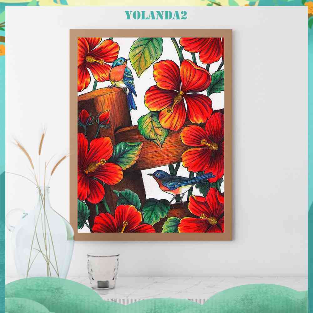 Tranh Đính Đá Kim Cương Toàn Bộ Hình Chim Chóc DIY