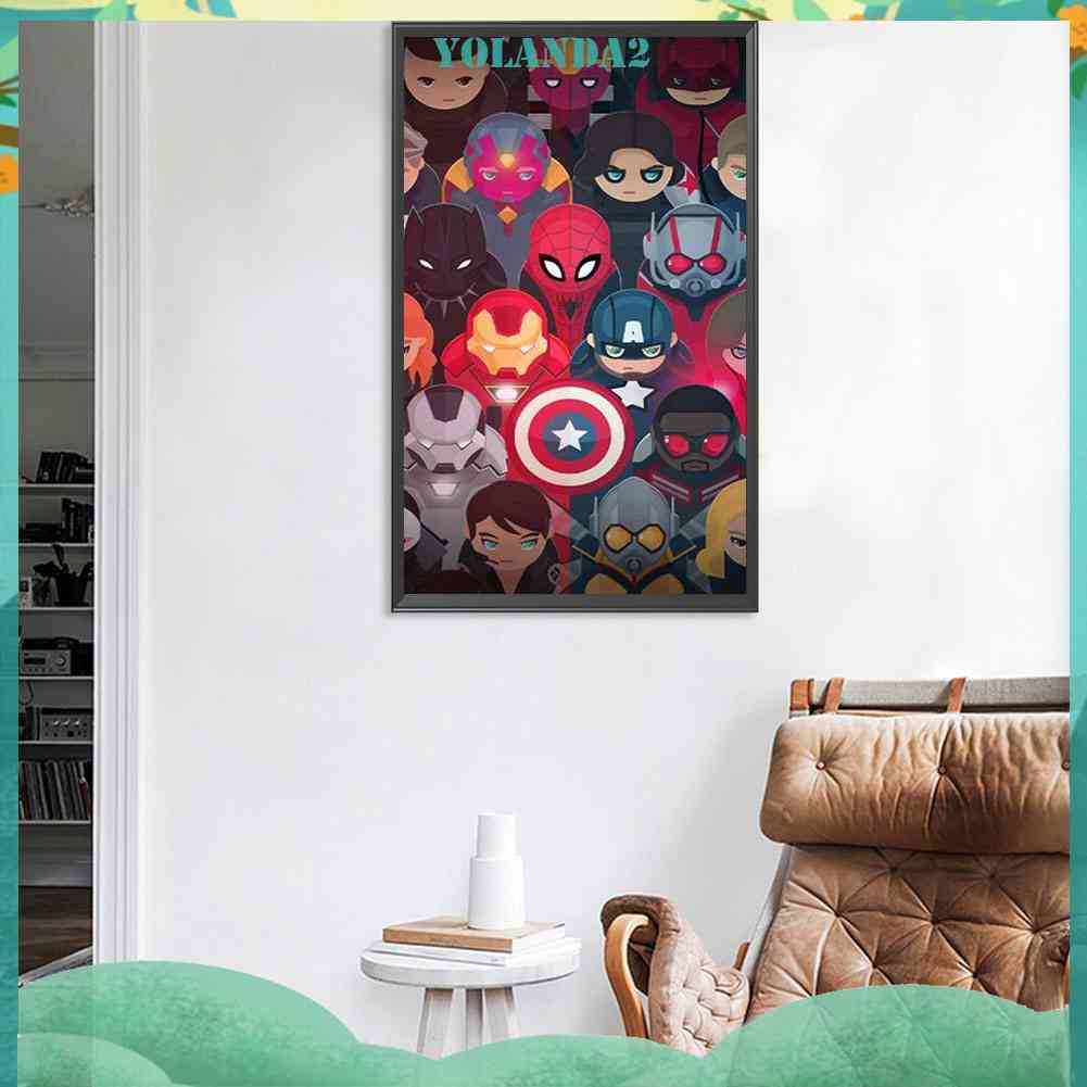 Bộ Tranh Đính Đá 5D Họa Tiết Hoạt Hình Dễ Thương Độc Đáo DIY Dùng Trang Trí Nhà Cửa