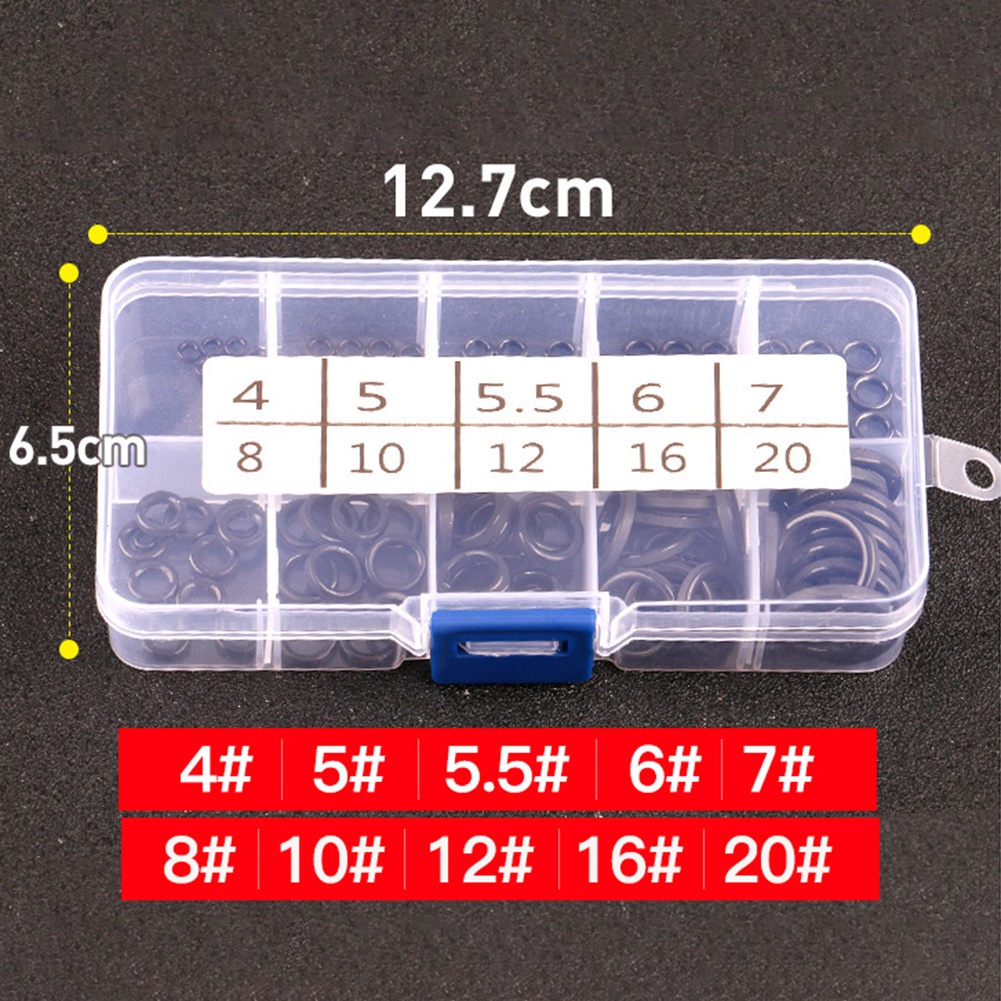 Bộ 100 Vòng Dẫn Nhiệt Sửa Chữa Cần Câu Cá Màu Đen