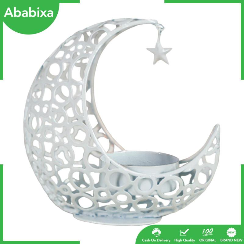 [Ababixa] Giá Đỡ Đèn Cầy Bằng Kim Loại Hình Ngôi Sao Mặt Trăng Eid Mubarak Trang Trí Cho Khách Sạn Ramadan