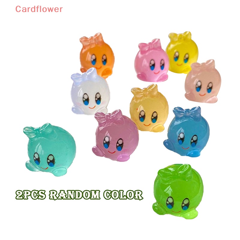 Bộ 2 Búp Bê Kirby Bong Bóng Dạ Quang Trang Trí Tiểu Cảnh Mới