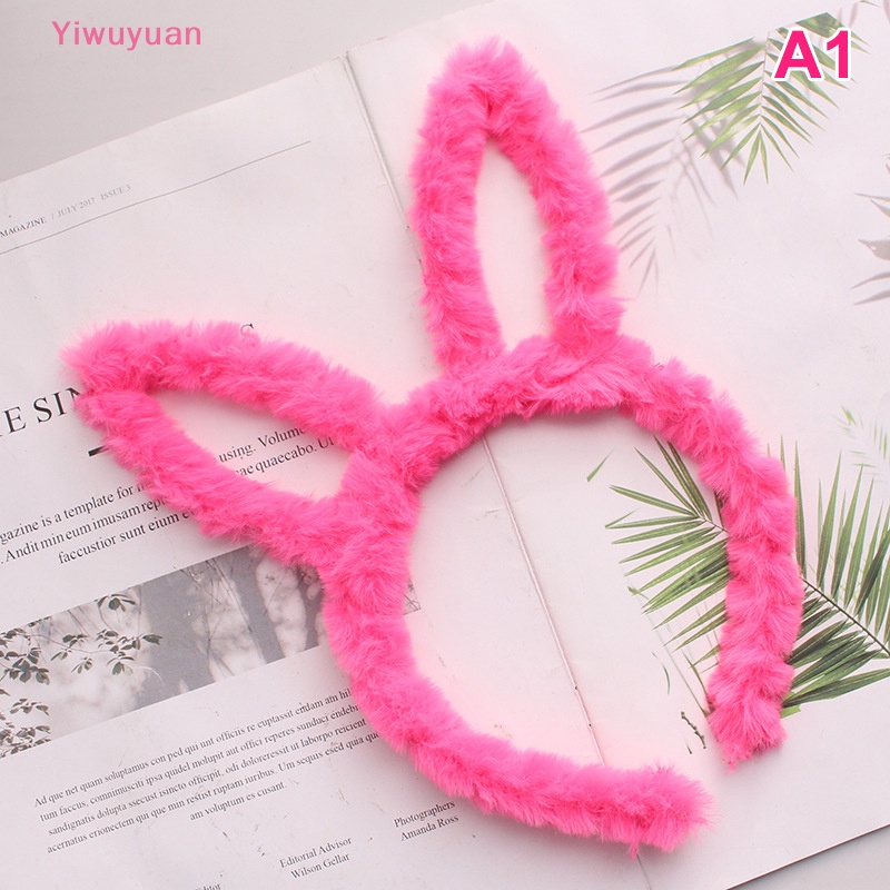 Băng Đô Tai Thỏ Lông Nhung Mềm Mại Dành Cho Người Lớn Và Trẻ Em Mới