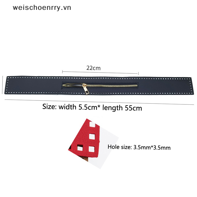 Dây Khóa Kéo 55cm Bằng Da PU Dùng May Túi Xách / Giày Dép Tiện Dụng DIY