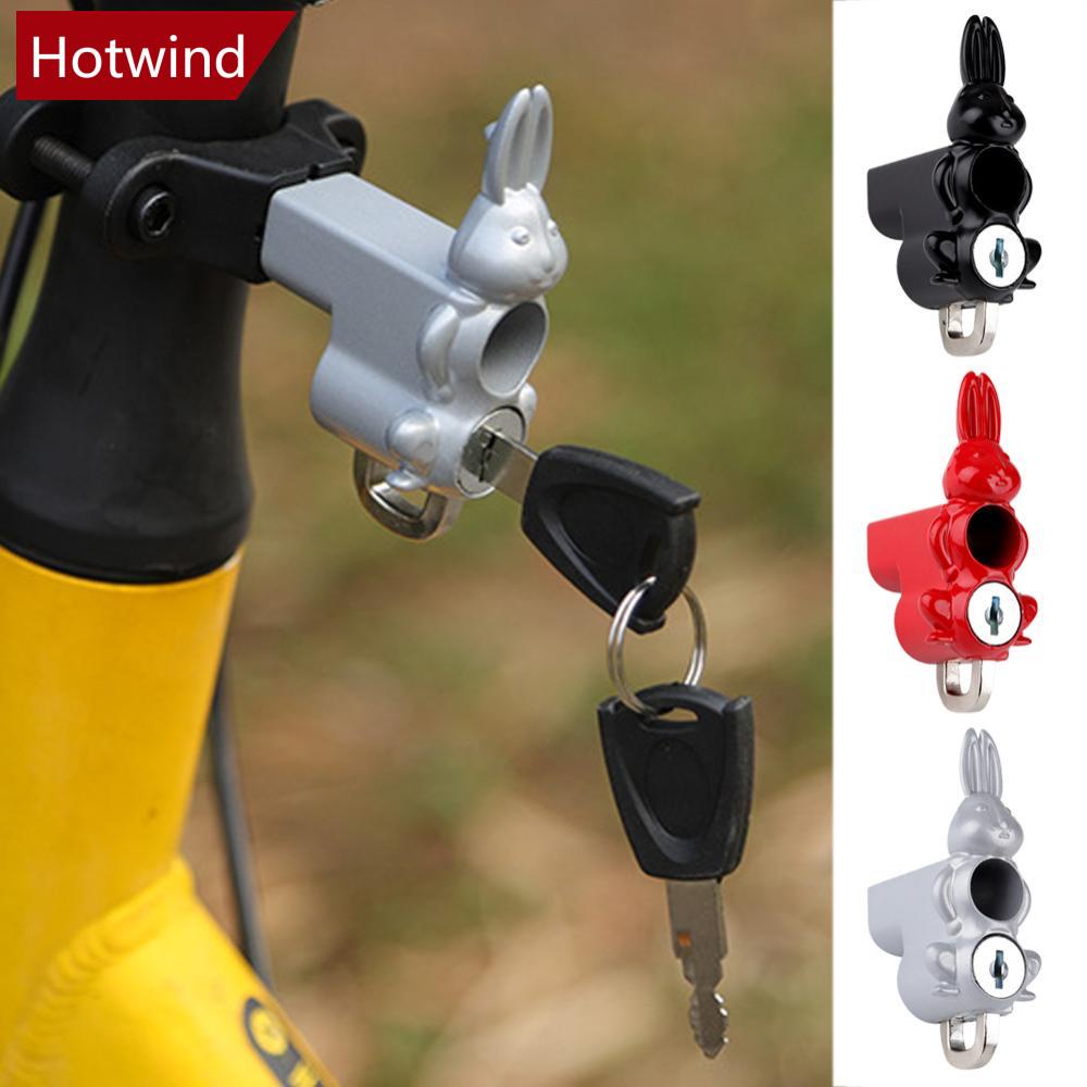 Khóa Tay Lái Xe Đạp Nón Bảo Hiểm Hình Thỏ Dễ Thương Bằng Kim Loại C4F9
