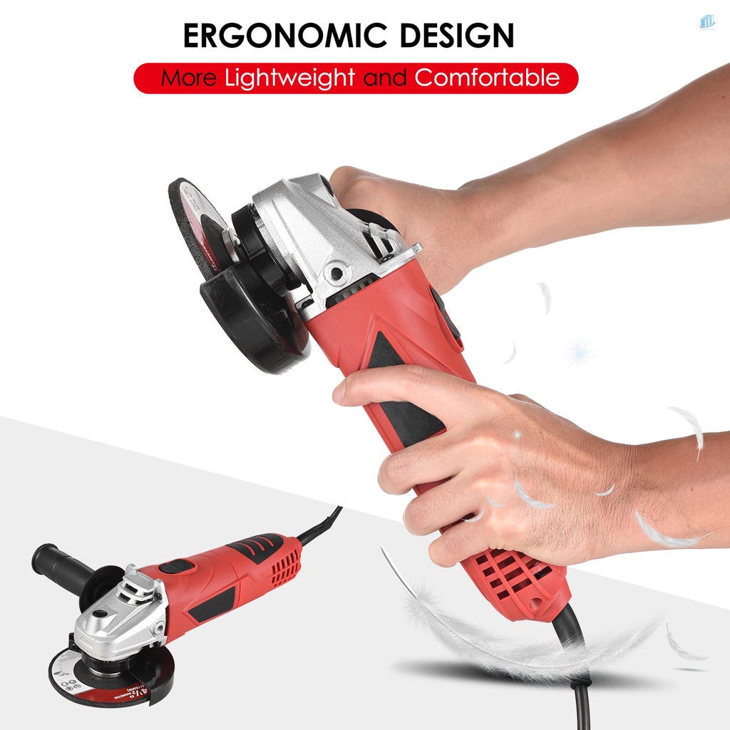 Máy Mài Góc 6-Amp 720W 4-1 / 2 &quot;/ 5 '' Với Bánh Xe Và Tay Cầm Phụ Kiện Cho Máy Mài