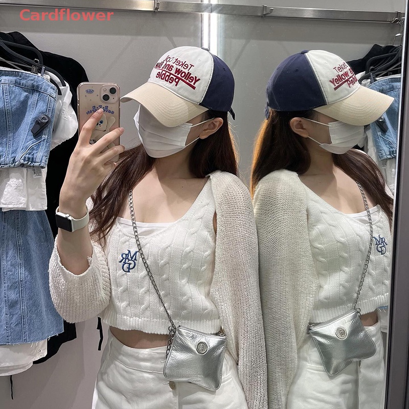 Túi Đeo Chéo Mini Bằng Da PU Màu Đen / Bạc Có Khóa Kéo Thời Trang Cho Nữ