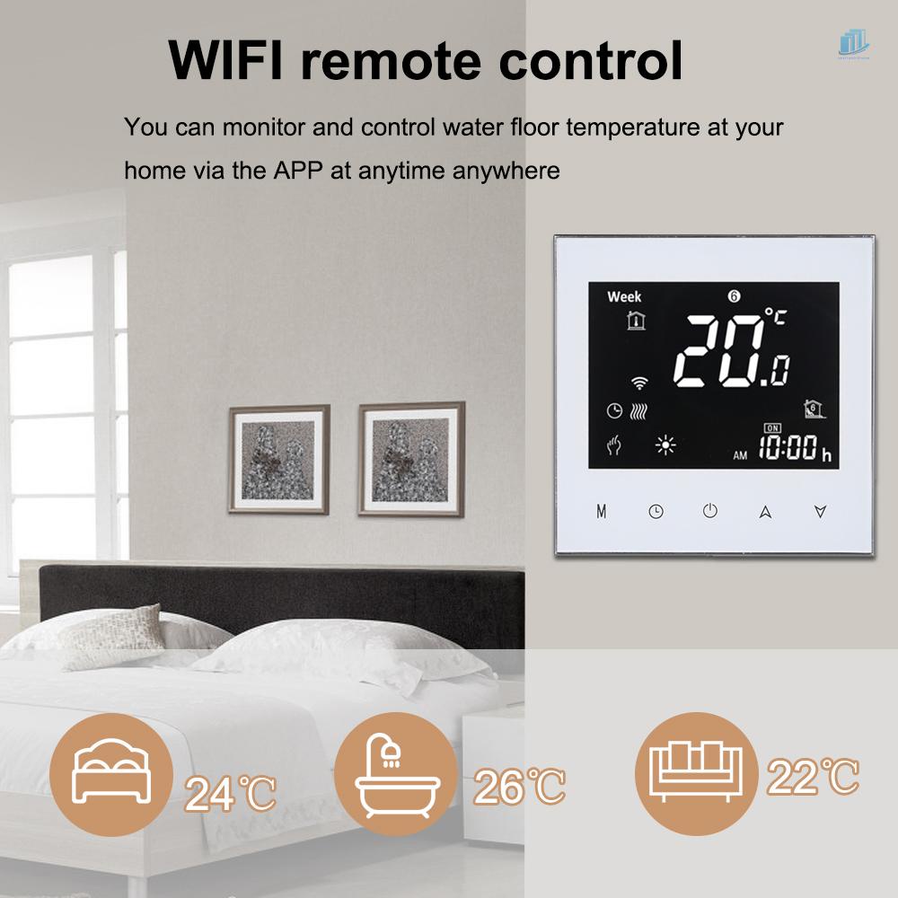 Bộ Cảm Biến Nhiệt Kỹ Thuật Số Thông Minh AC 95-240V 16A Kết Nối WiFi Tiết Kiệm Năng Lượng
