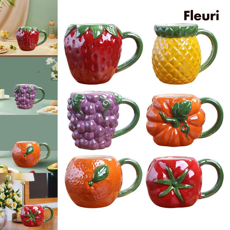 Cốc Sứ Uống Cà Phê Siêu Bền In Họa Tiết Dễ Thương Tiện Dụng