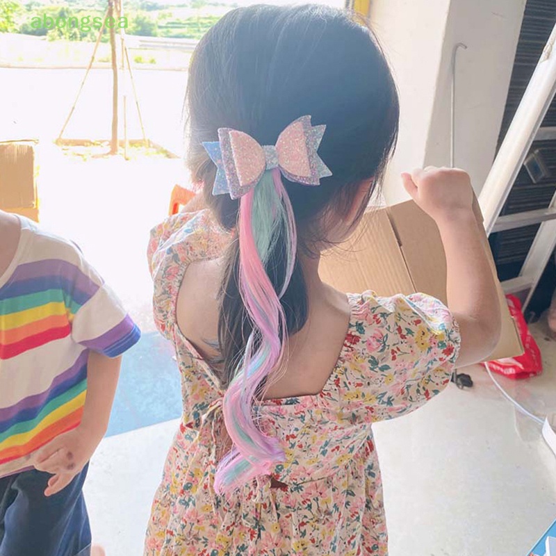 Kẹp Tóc abongsea Đính Đá Nhiều Màu Sắc Dễ Thương Cho Bé Gái
