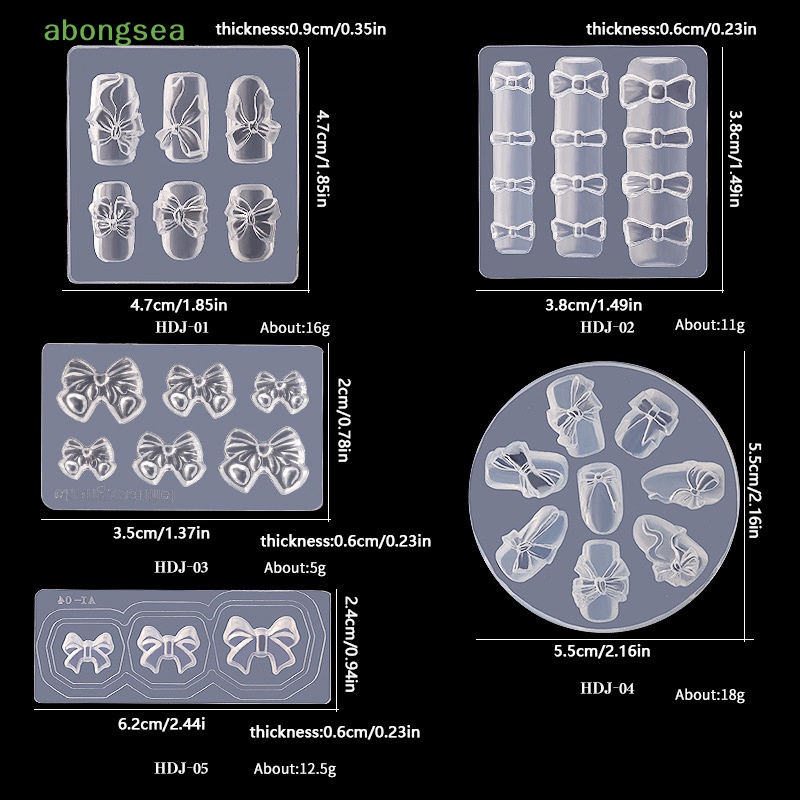 Khuôn Silicone Tạo Hình Trang Trí Móng Tay 3D