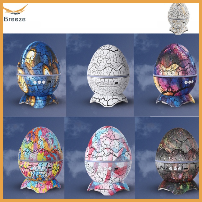 Loa Bluetooth Hình Vỏ Trứng Khủng Long Có Đèn Led Cho Bé