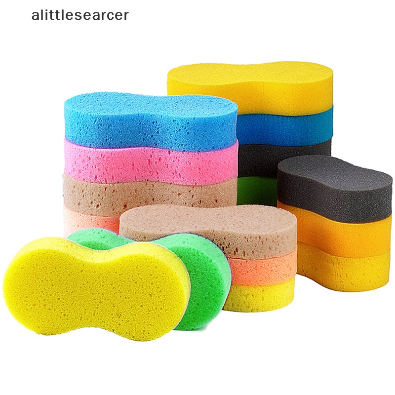 Set 3 Miếng Bọt Biển Rửa Xe Hơi Hình Tổ Ong 8 Kiểu Mật Độ Cao