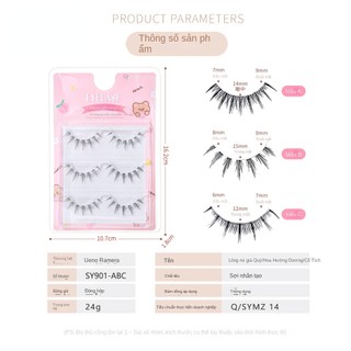 Set 3 Cặp Lông Mi Giả Cong Tự Nhiên