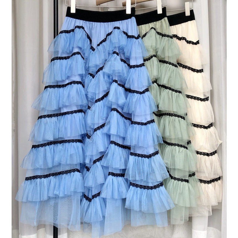 Chân Váy Ren Chữ a Dài 35 inch Thời Trang Cho Nữ