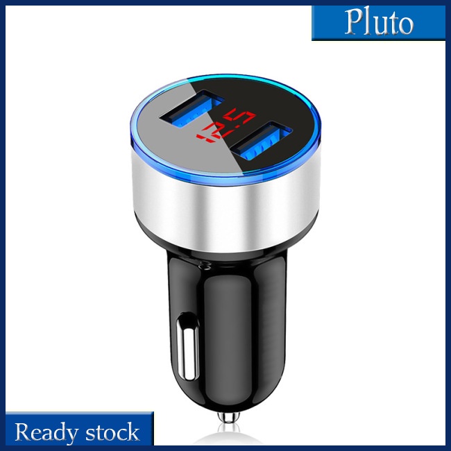 Tẩu Sạc Nhanh 5V 3.1A Hai Cổng Usb QC Có Đèn Led Hiển Thị Vôn Kế Cho Điện Thoại Di Động