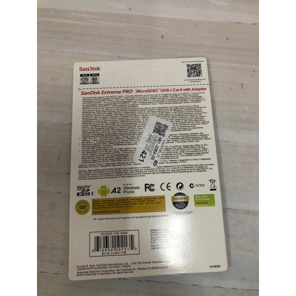 Aubess Micro Nhớ Sd Sandisk Chính Hãng 100% Thẻ Nhớ Tf Flash Class10 Uhs-1 Micro 1024Gb 512Gb 256Gb 128Gb 64Gb 16Gb Class10