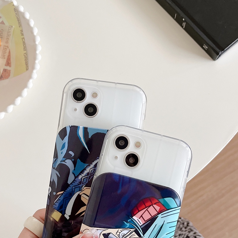 Ốp Điện Thoại in Hình One Piece Tích Hợp Gương Và Trượt Bảo Vệ Cho iPhone 14 Pro Max 13 12 11