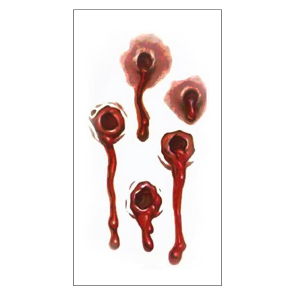 Hình Xăm Dán Tạm Thời Họa Tiết Vết Sẹo Thoáng Khí Lâu Trôi Trang Trí Tiệc Halloween