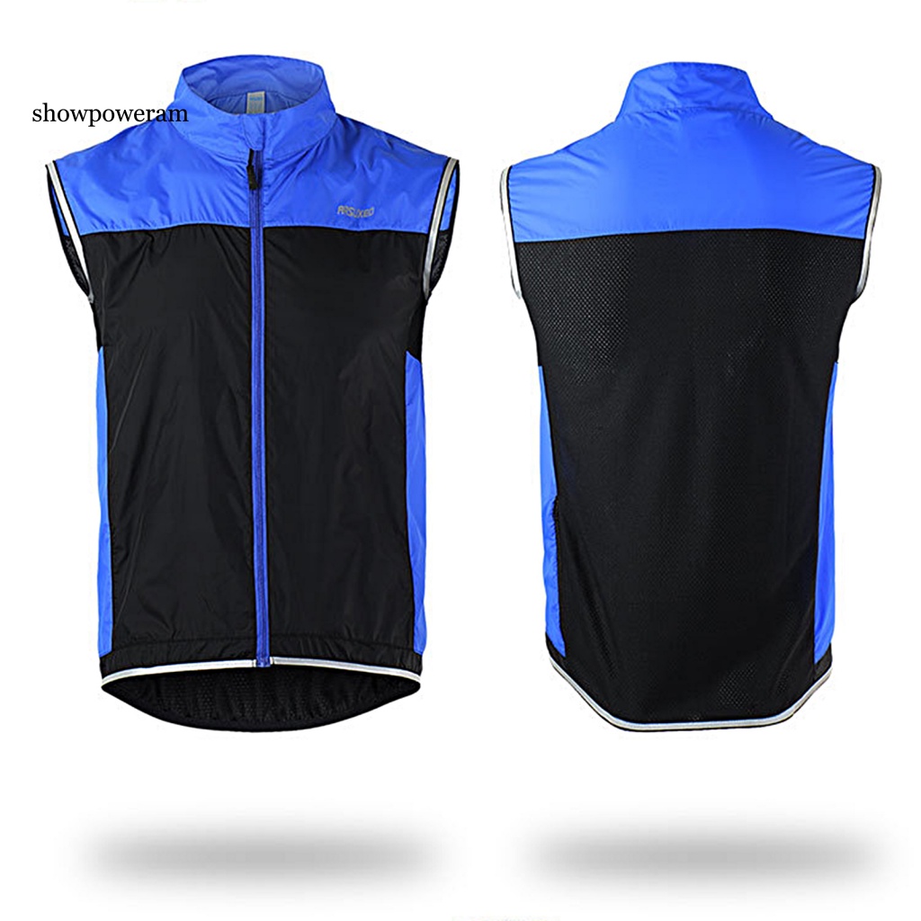 Áo Sát Nách Có Khóa Kéo Màu Sắc Tương Phản Thời Trang Chạy Bộ