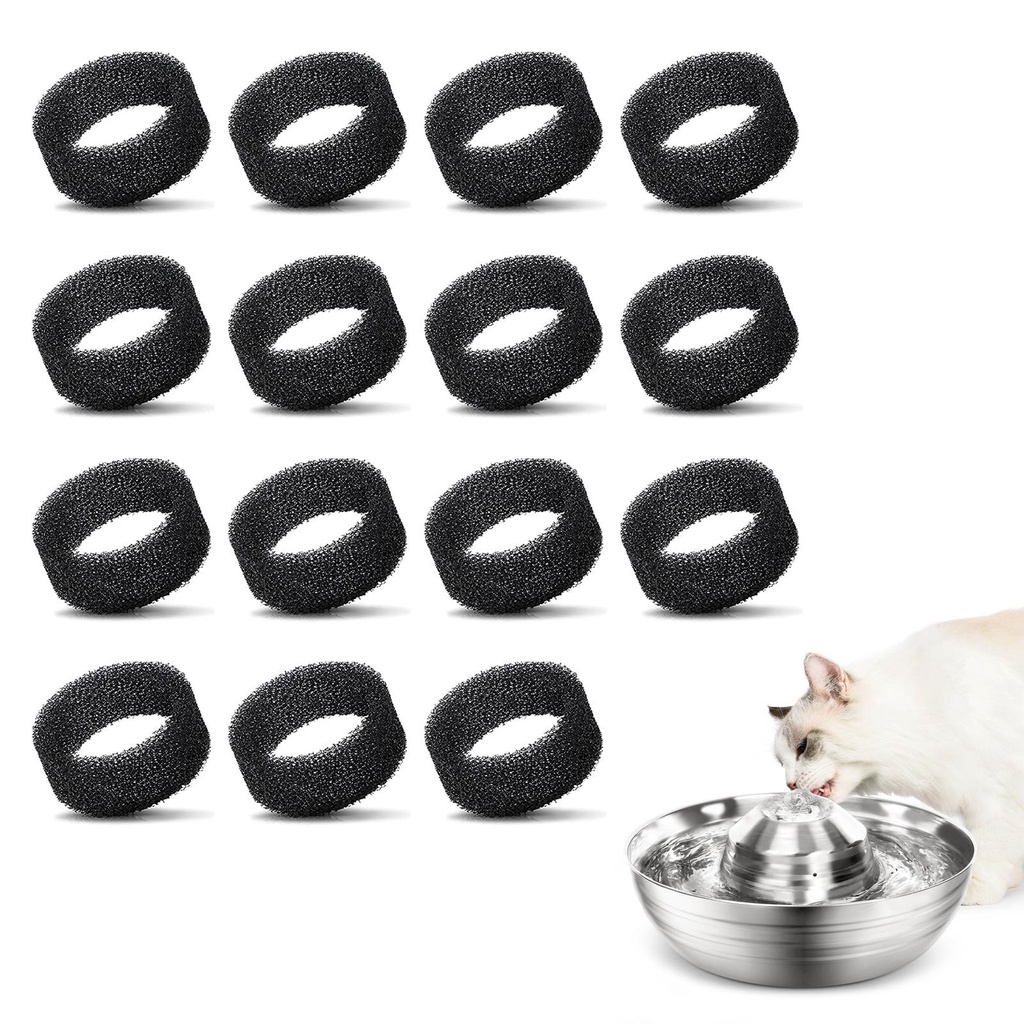 Bộ 16 Tấm Lọc Nước Thay Thế Chuyên Nghiệp Cho Máy Uống Thú Cưng