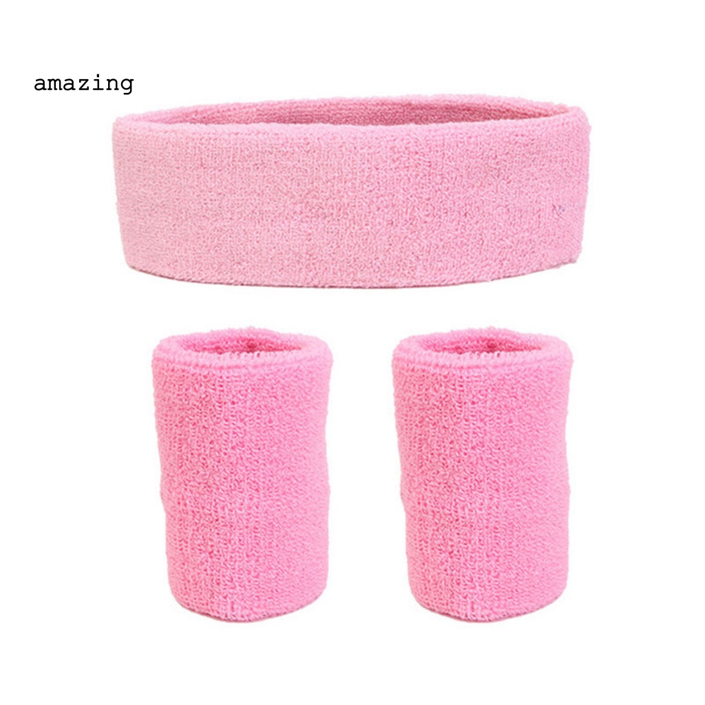 1 Bộ Băng Đô Thể Thao Thấm Hút Mồ Hôi Có Thể Giặt Được