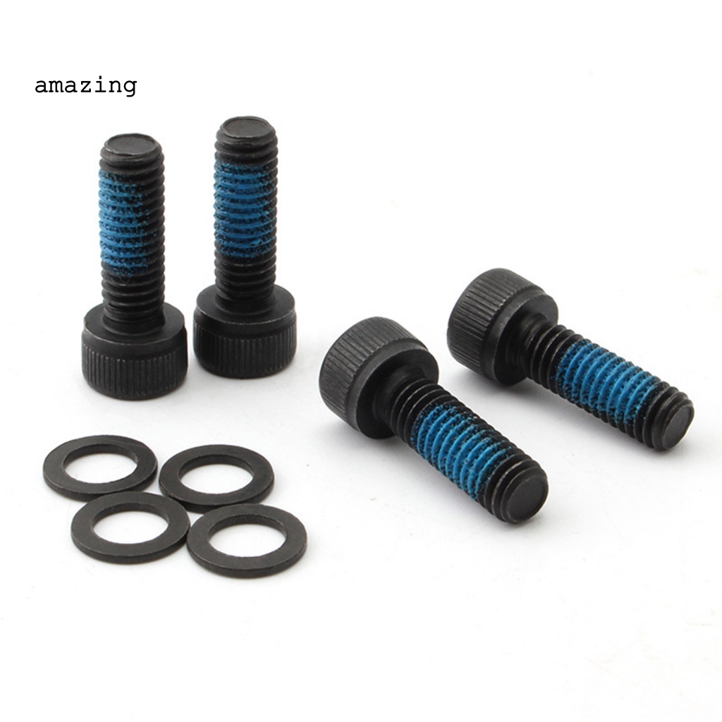 Set 4 Ốc Vít Thép Cho Đĩa Phanh Xe Đạp M6