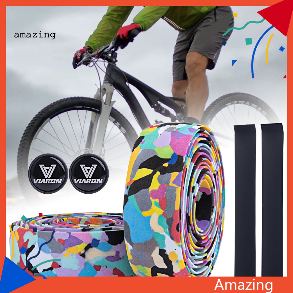 1 Cặp Băng Quấn Tay Lái Xe Đạp Chống Ăn Mòn In Họa Tiết Rằn Ri