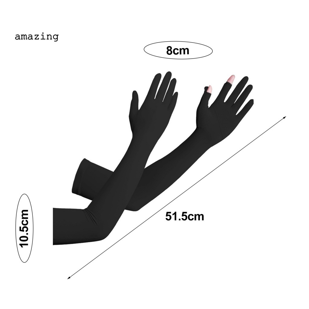 1 Cặp Găng Cánh Tay Đạp Xe / Câu Cá Chống Tia UV Một Kích Cỡ